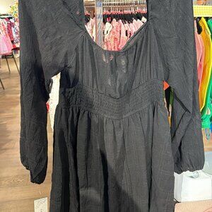 Kingston Grey Black Mini Romper Dress